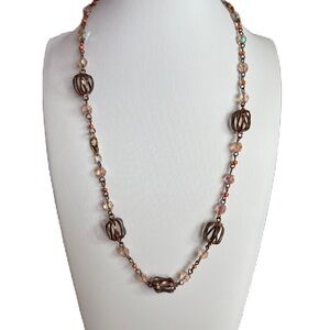 Elegant Copper Beaded Necklace